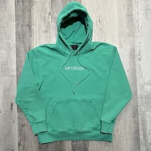 Air Jordan Hoodie VTG Heavy Cotton Jumpman Teal 90s Embroidered Hoodie Men's L